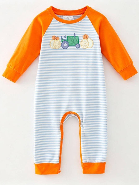 Pumpkin Patch Tractor Infant Romper