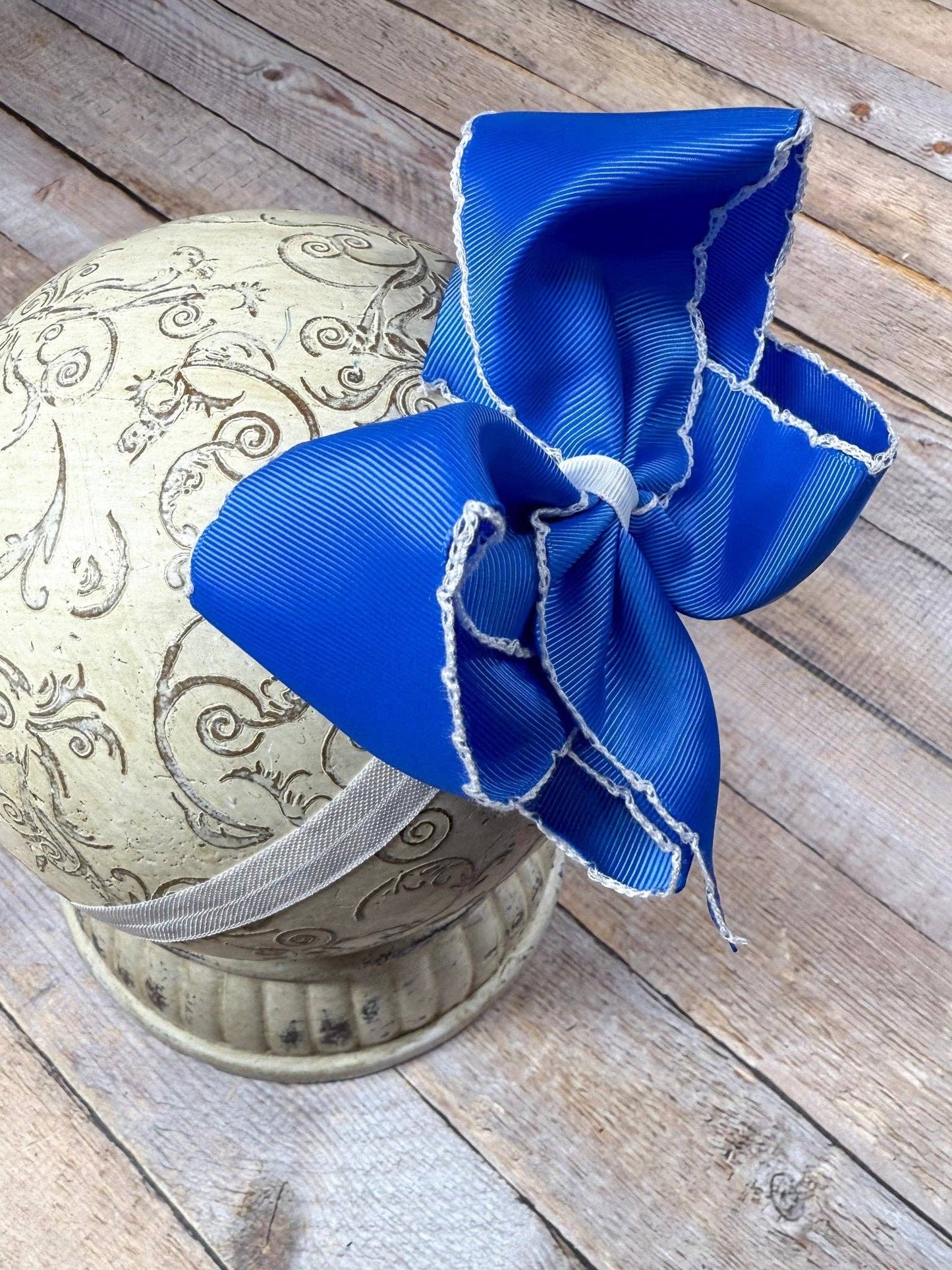 5" Classic Moonstitch Boutique Bows Girls Hair Accessories | Clip or Headband