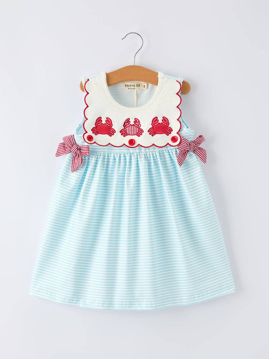 Crab Applique Girl's Dress