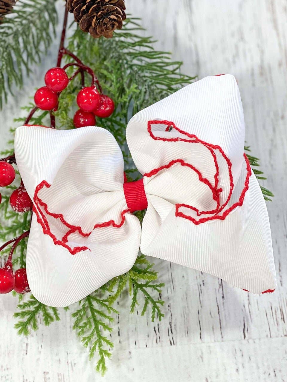5" Classic Moonstitch Boutique Bows Girls Hair Accessories | Clip or Headband