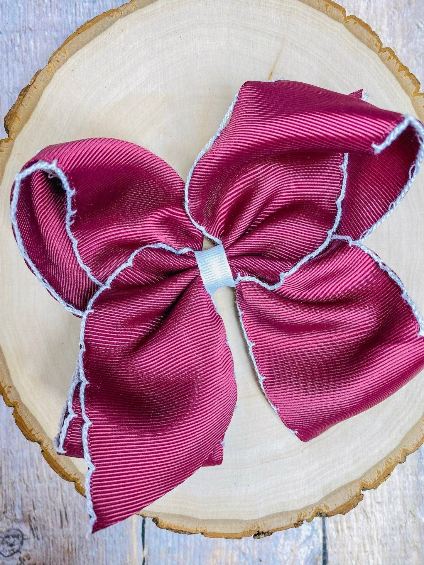 5" Classic Moonstitch Boutique Bows Girls Hair Accessories | Clip or Headband