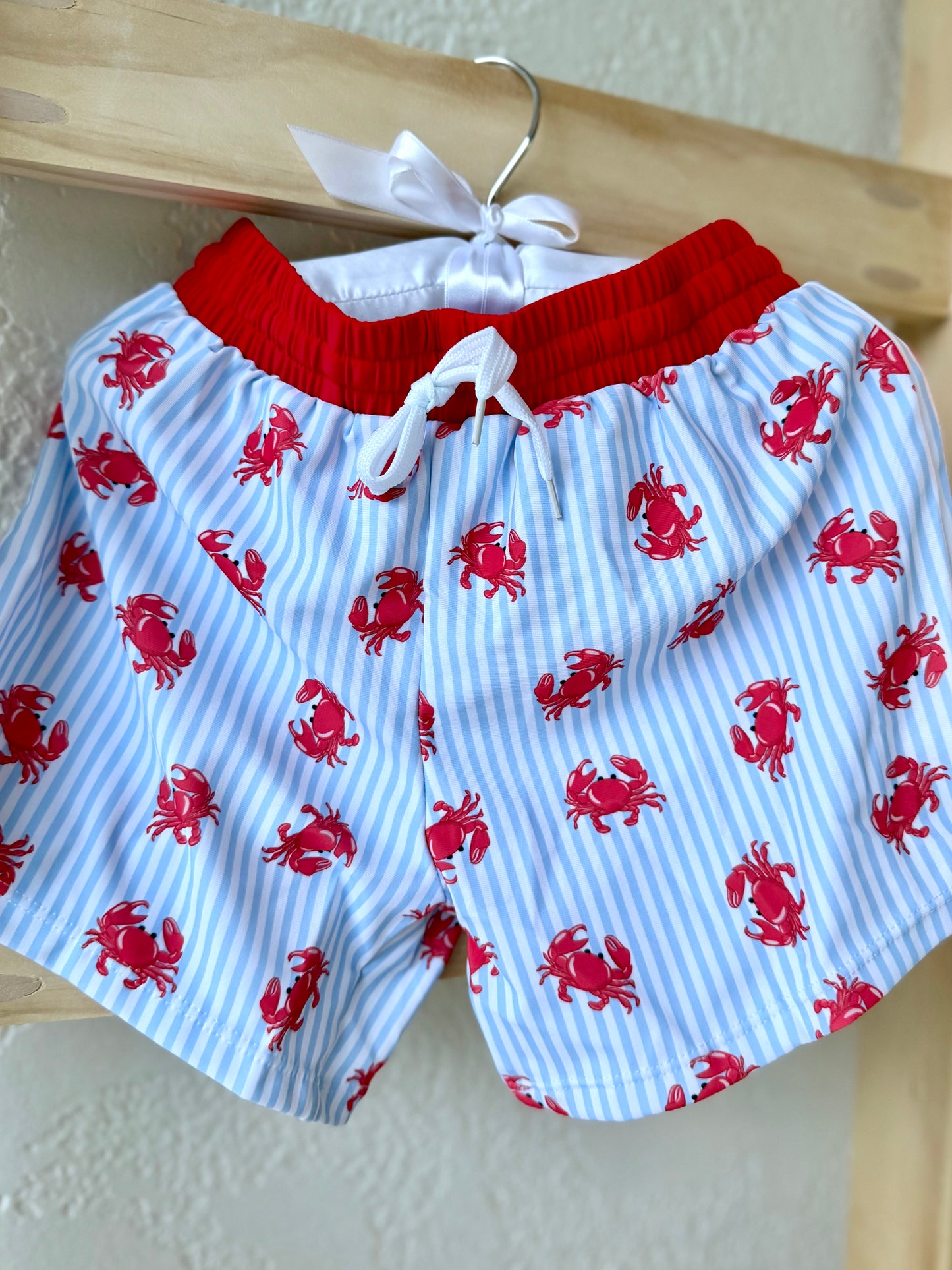 Toddler Boys Crab Printed Beach Shorts