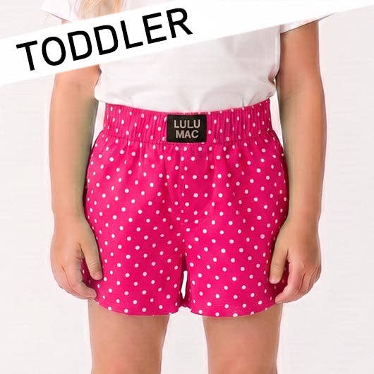 TD-SH-1010 Hot Pink Mini Polka Dot TODDLER SHORT