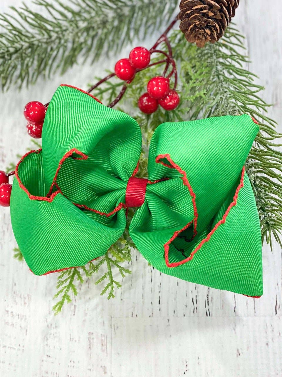 5" Classic Moonstitch Boutique Bows Girls Hair Accessories | Clip or Headband