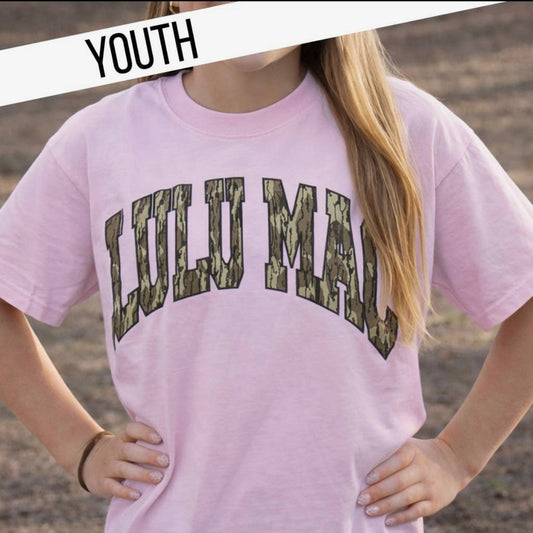 KD-LP-1000 CAMO Blossom Youth Comfort Colors Tee