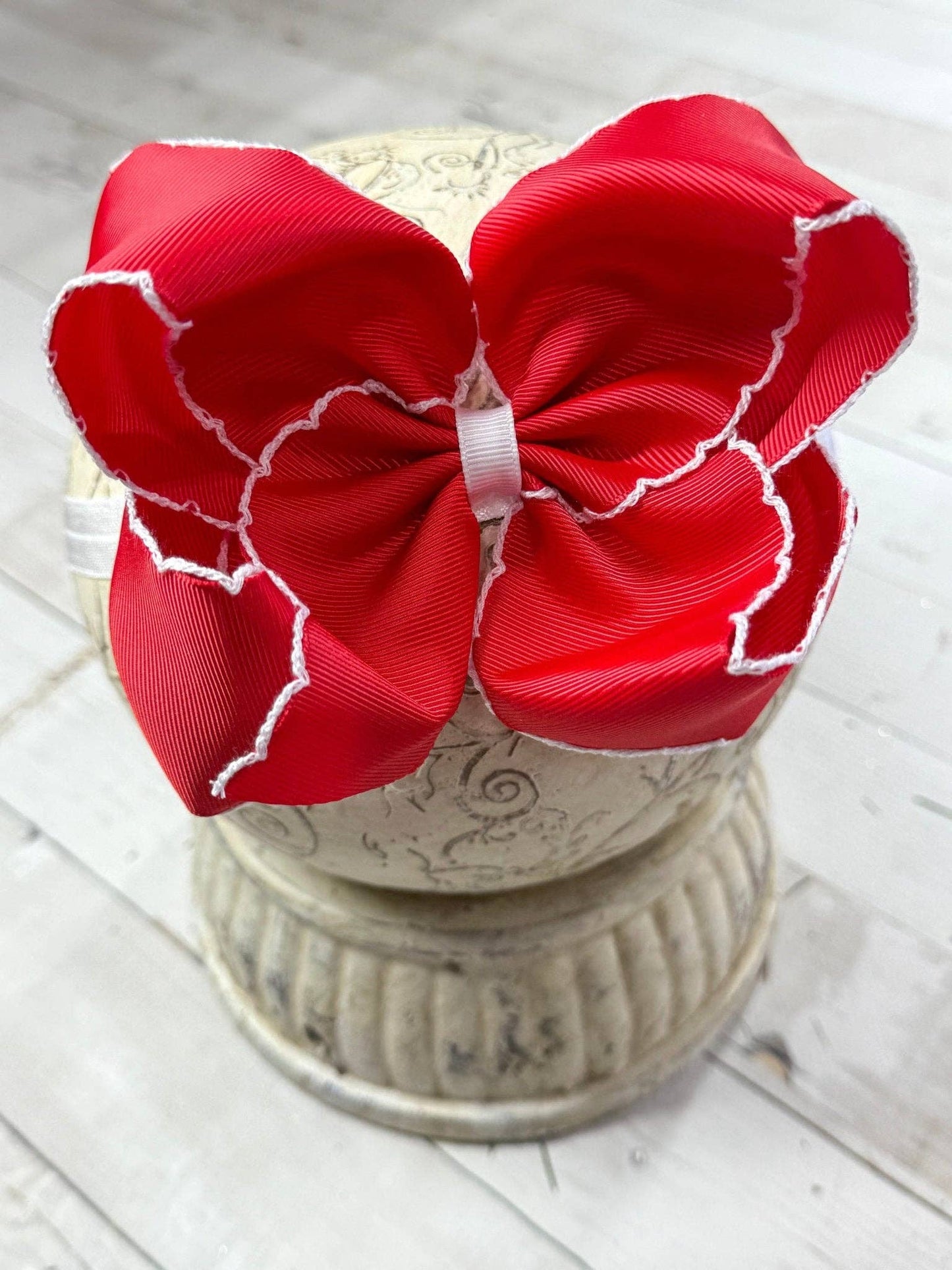 5" Classic Moonstitch Boutique Bows Girls Hair Accessories | Clip or Headband
