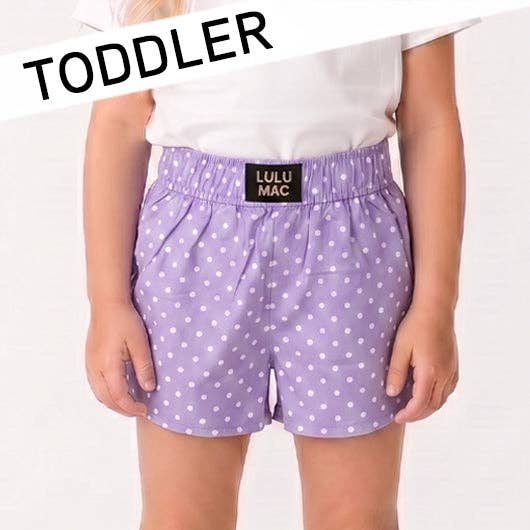 TD-SH-1010 Lavender Mini Polka Dot TODDLER SHORT