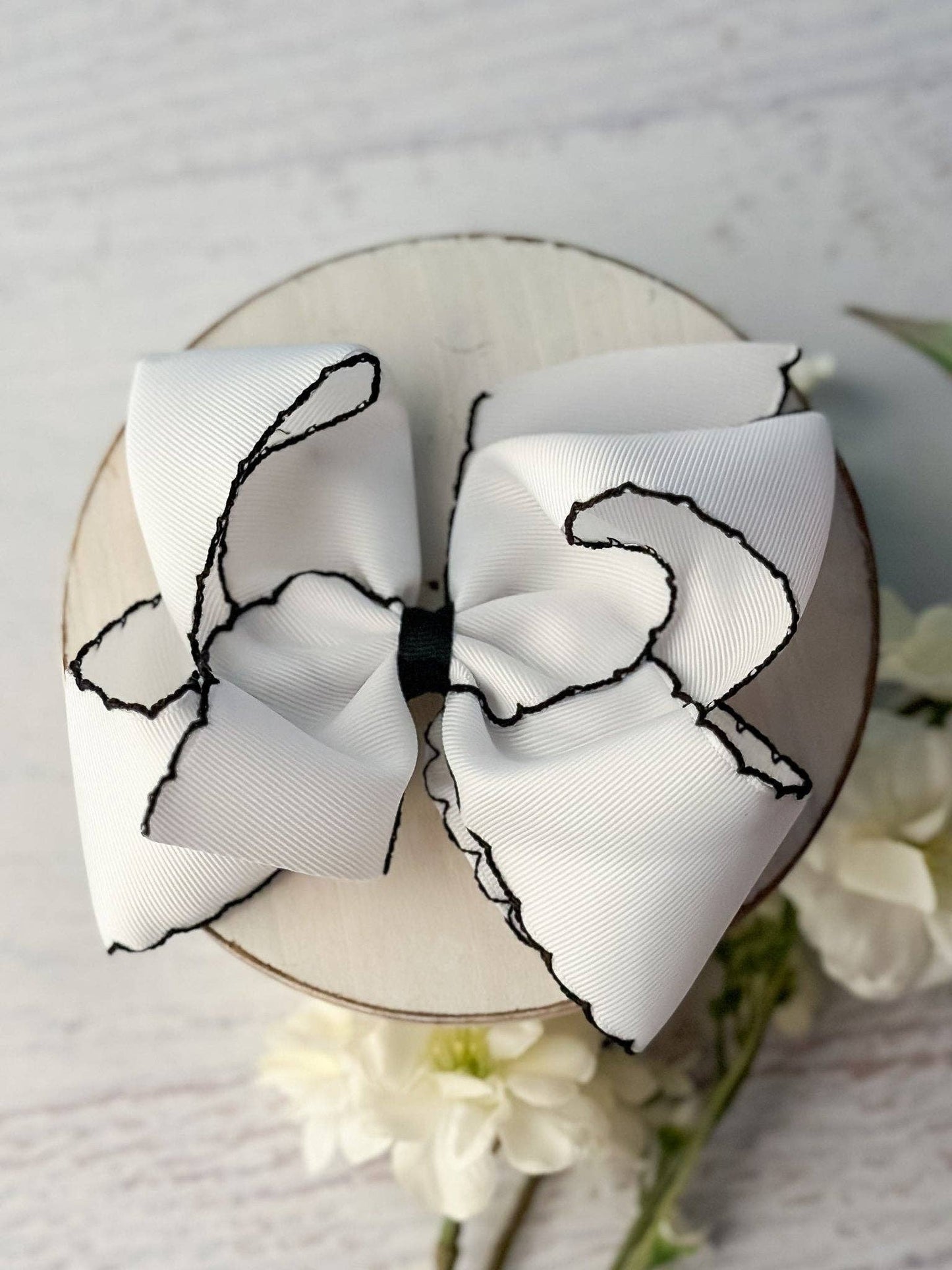 5" Classic Moonstitch Boutique Bows Girls Hair Accessories | Clip or Headband