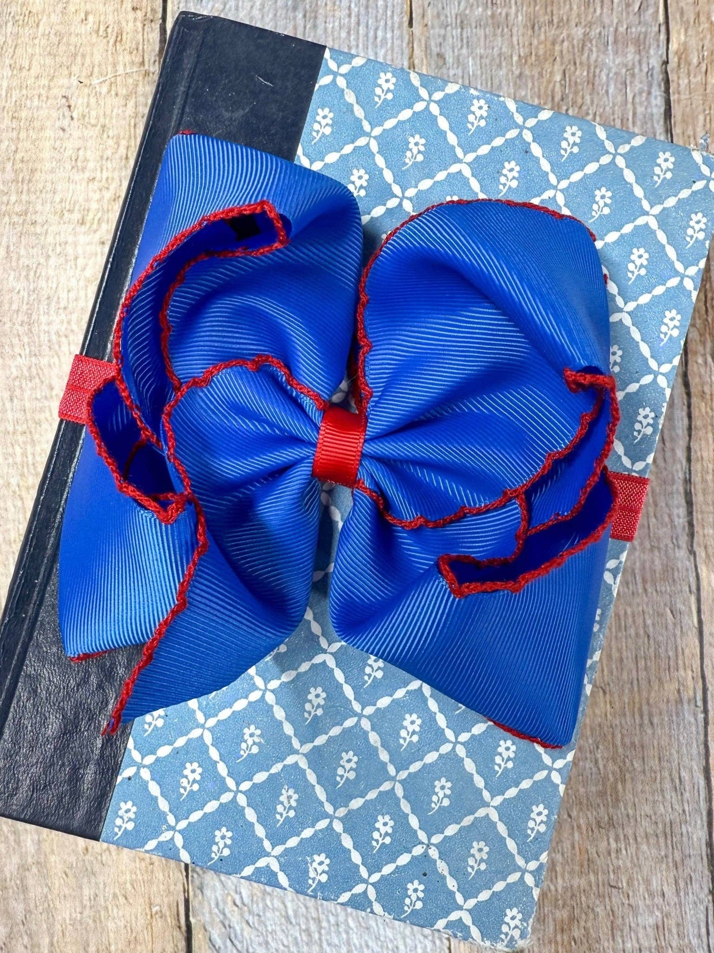 5" Classic Moonstitch Boutique Bows Girls Hair Accessories | Clip or Headband
