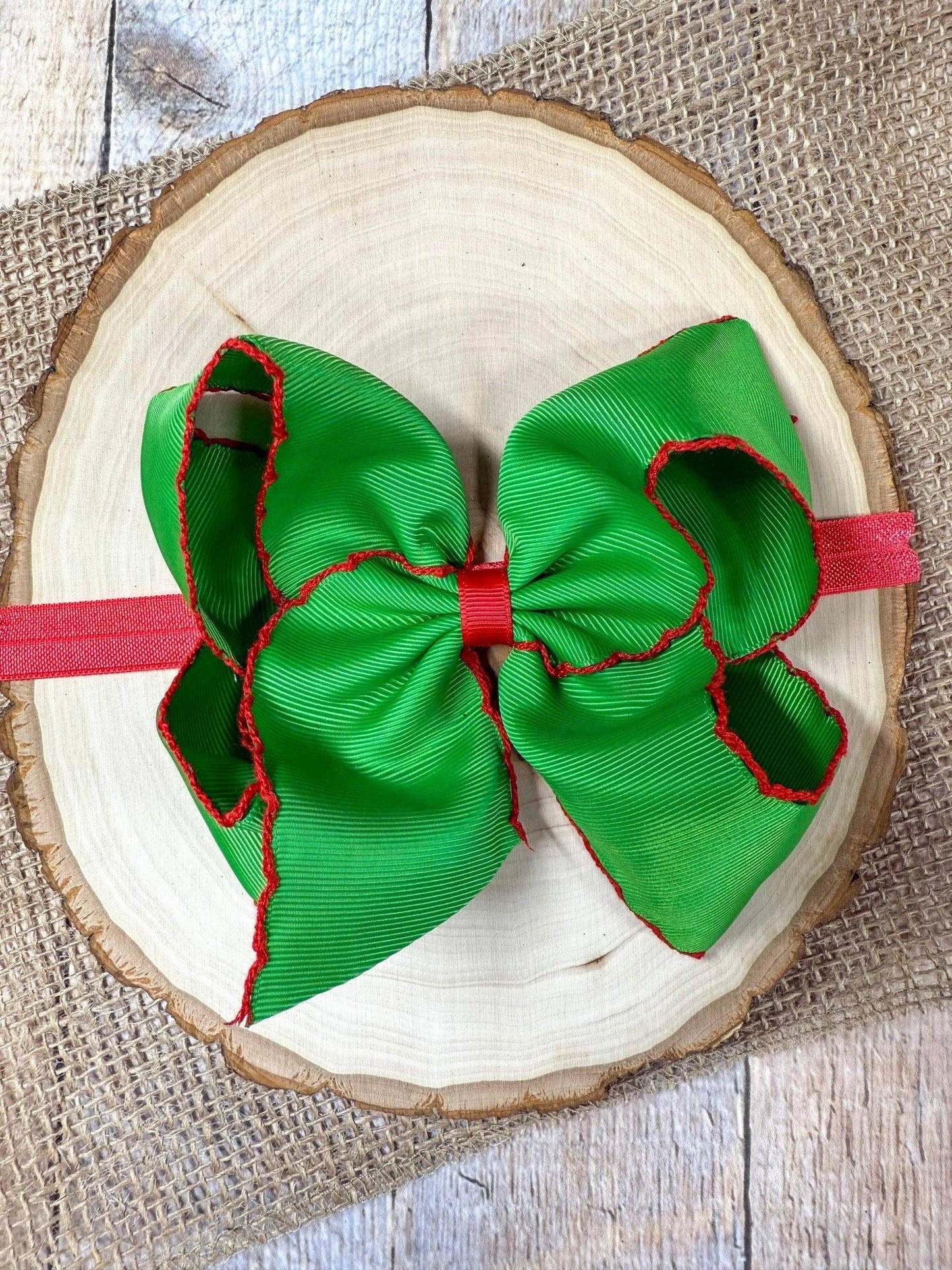 5" Classic Moonstitch Boutique Bows Girls Hair Accessories | Clip or Headband